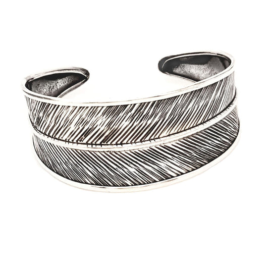 chunky silver cuff for women