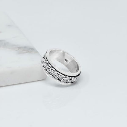 spinner silver ring for men